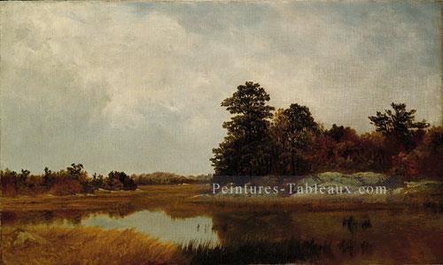 Octobre Dans les Marais paysage marin John Frederick Kensett paysage ruisseaux Peintures à l'huile